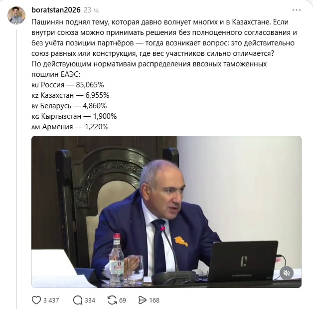 В Эребуни обсуждают слова Пашиняна: ЕАЭС — «союз равных» или нет?