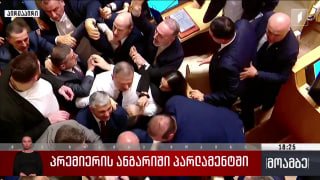 Драка в парламенте Грузии: депутат от оппозиции обвинил премьера в слабости